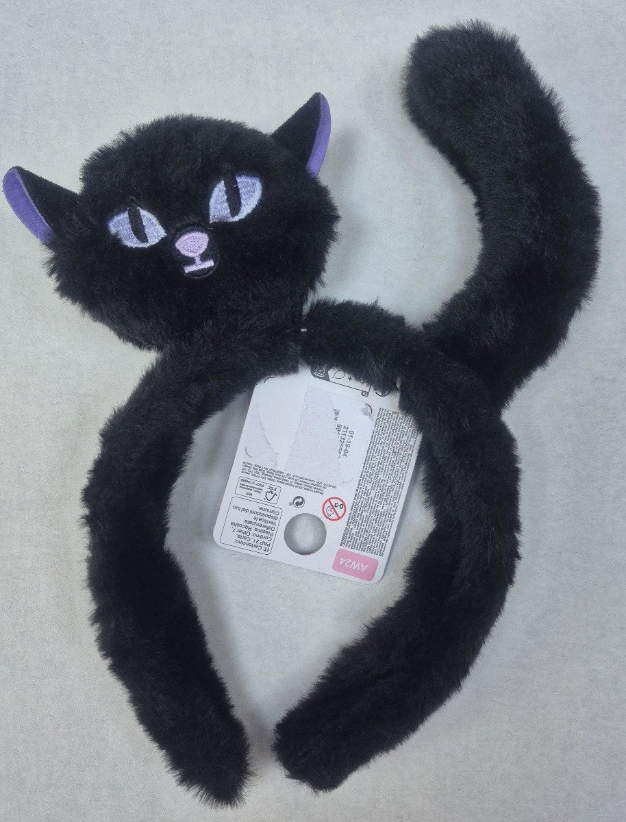 Haarband Black Cat Volwassenen Unisex Zwart / Paars Halloween en Horror Maat One size
