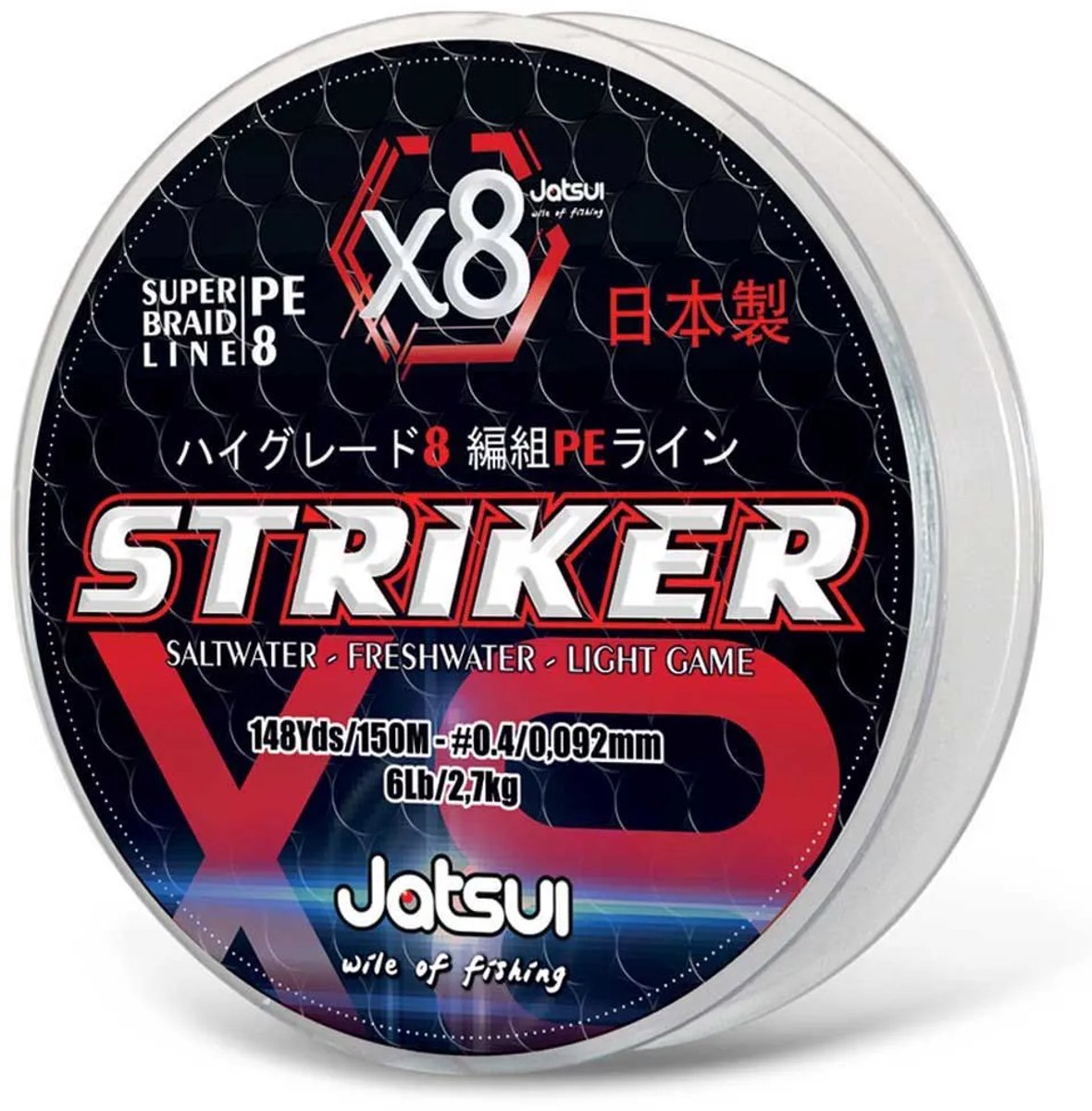 Jatsui Striker Pe 8 150 M Gevlochten Vislijn Transparant 0.250 mm