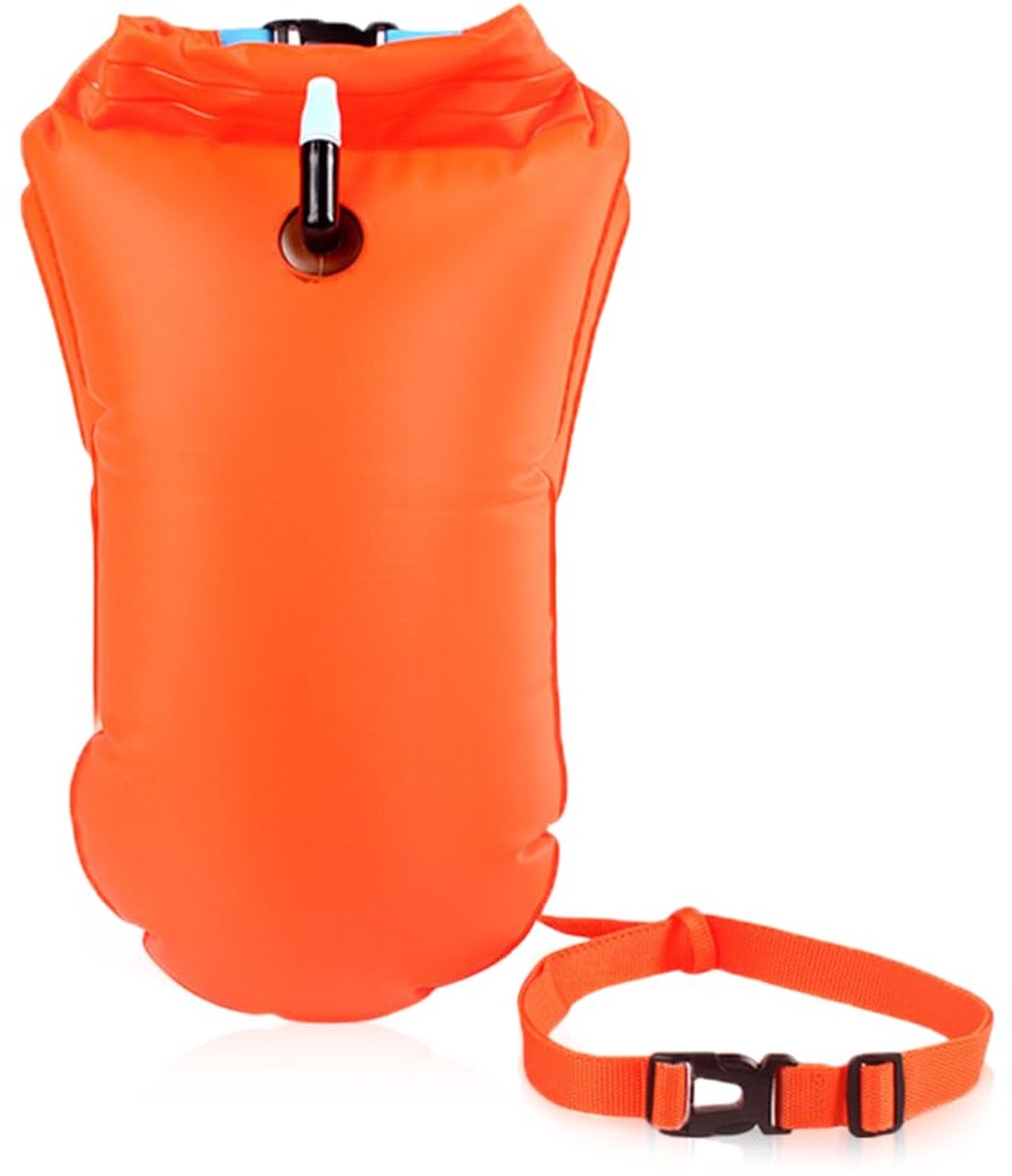 IMPERATORIS® Dry Bag - Waterdichte Tas - Oprolbare Sluiting - Voor Kajakken, Varen en Strand - Drijvende Tas - 15 Liter - 1 Stuk - oranje