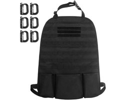 IMPERATORIS® Autostoel Organizer - Bescherming Achterkant Stoel - Met Tablet Houder en Opbergvakken - Voor Kinderen en Reizen - Waterafstotend - 1 Stuk - Zwart - 1D x 43W x 58H