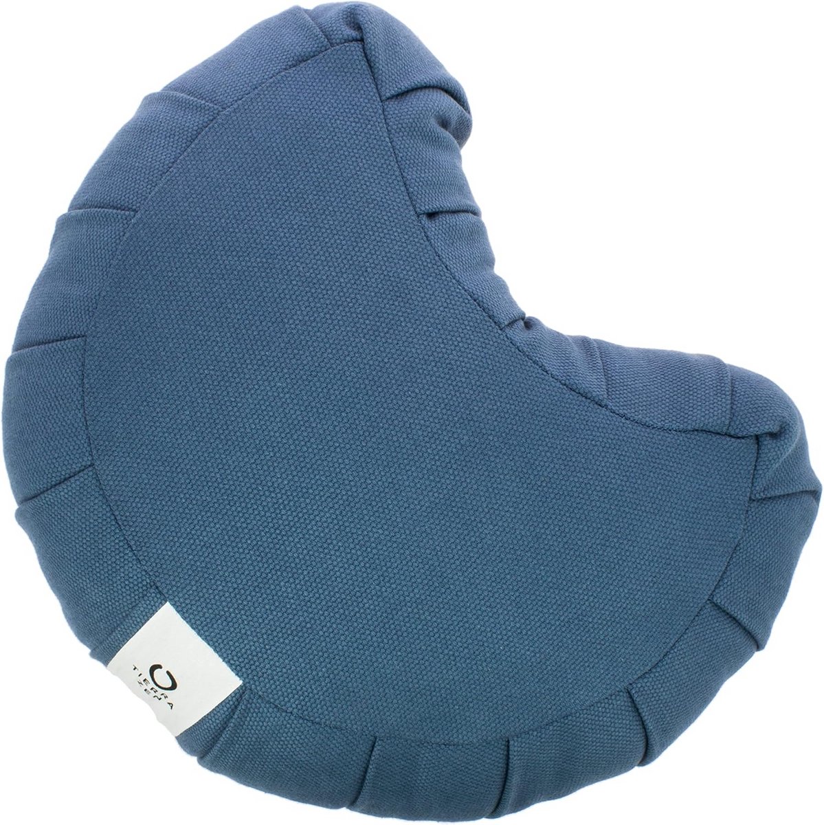 Kapok Meditatiekussen Halve Maan Katoen Zwart 33 x 27 cm voor Comfortabele Houding