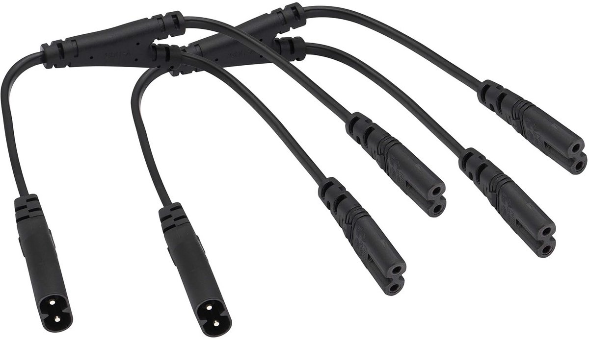 Y-Splitter Stroomkabel C8 (figuur 8) naar 2x C7 Stekkerblok - Voedingsadapter 0,3M