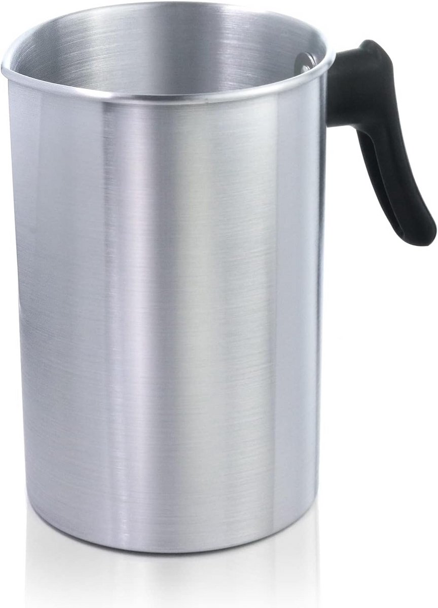 Grote Wax Smeltpan 2600ml - Aluminium Gietkan met Hittebestendige Handgreep en Druppelvrije Tuit