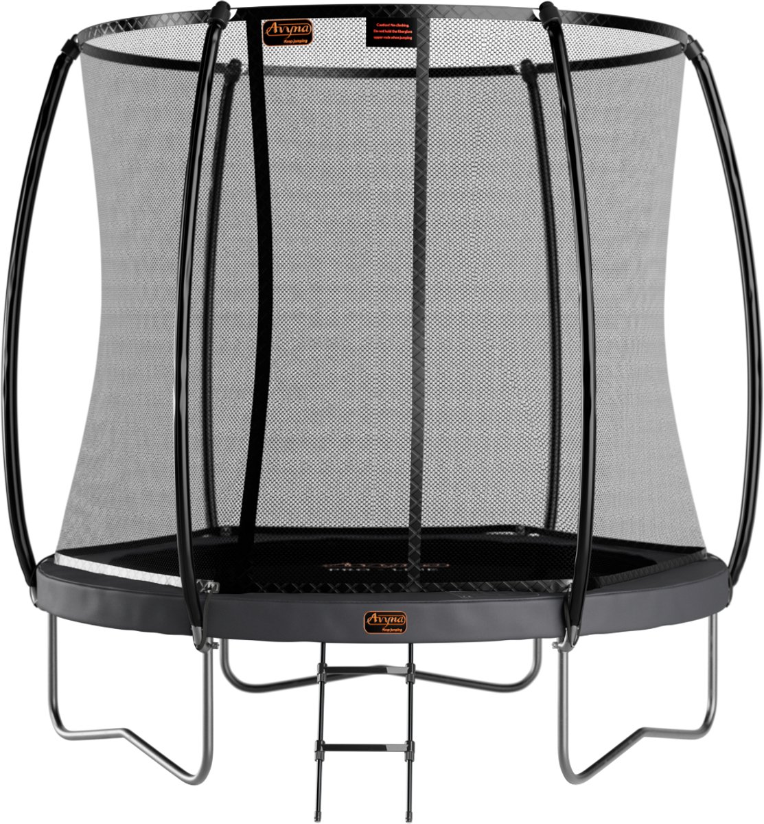 Avyna Pro-Line trampoline 08 Ø245cm + Royal Class Veiligheidsnet & gratis trapje – Grijs