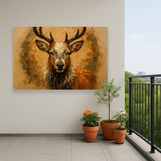 Edelhert – buiten – tuin – Tuinposter – 60x40 cm