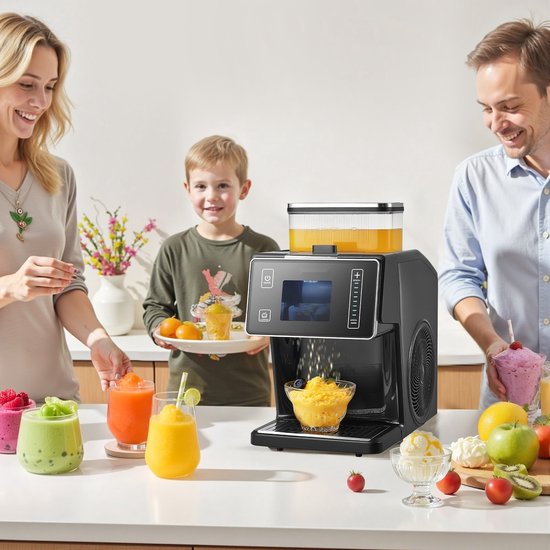 IJsschaafmachine - Bingsu-machine - Capaciteit 20 kg/dag - Roestvrijstalen mes - Reservoir 0,8 l - Snelle koeling in 90 s - Voor thuis en kleine evenementen - Elektrisch van Merkloos — afbeelding 5