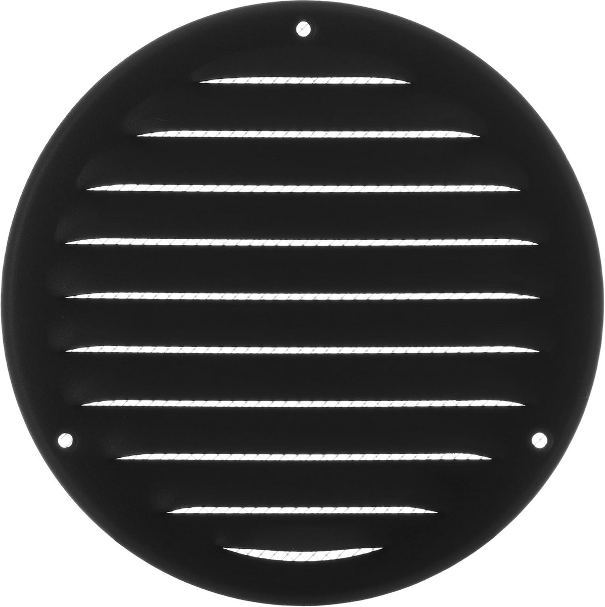 Rond Ventilatirooster 125mm - Plaatstaal - Antraciet - Met Insectengaas