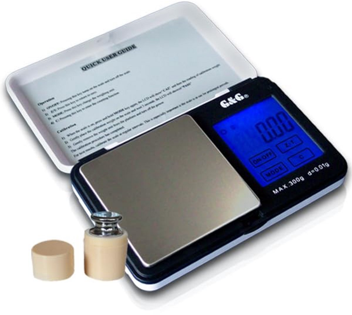 Digitale Mini Weegschaal 200g Precisie met Kalibratieweegschaal 0.01g Nauwkeurigheid