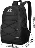 Sac à Dos Randonnée 30L Imperméable Et Pliable - Léger Pour Journée, Trekking, Vélo, Camping - 8