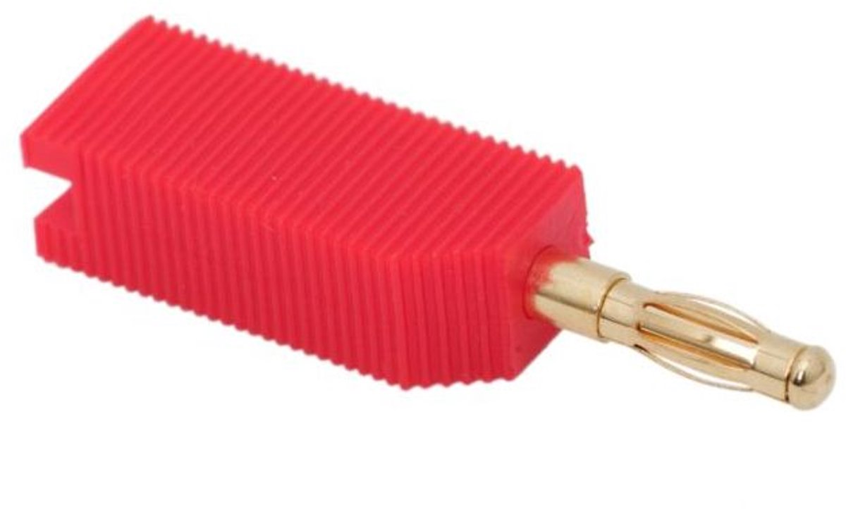 10x Bananenstekker / Bananenplug Rood – Banana Plug Connector 4mm – Vergulde Contacten – Audio Speaker Kabel Aansluiting – HiFi Versterker 10 Stuks [05171PI]