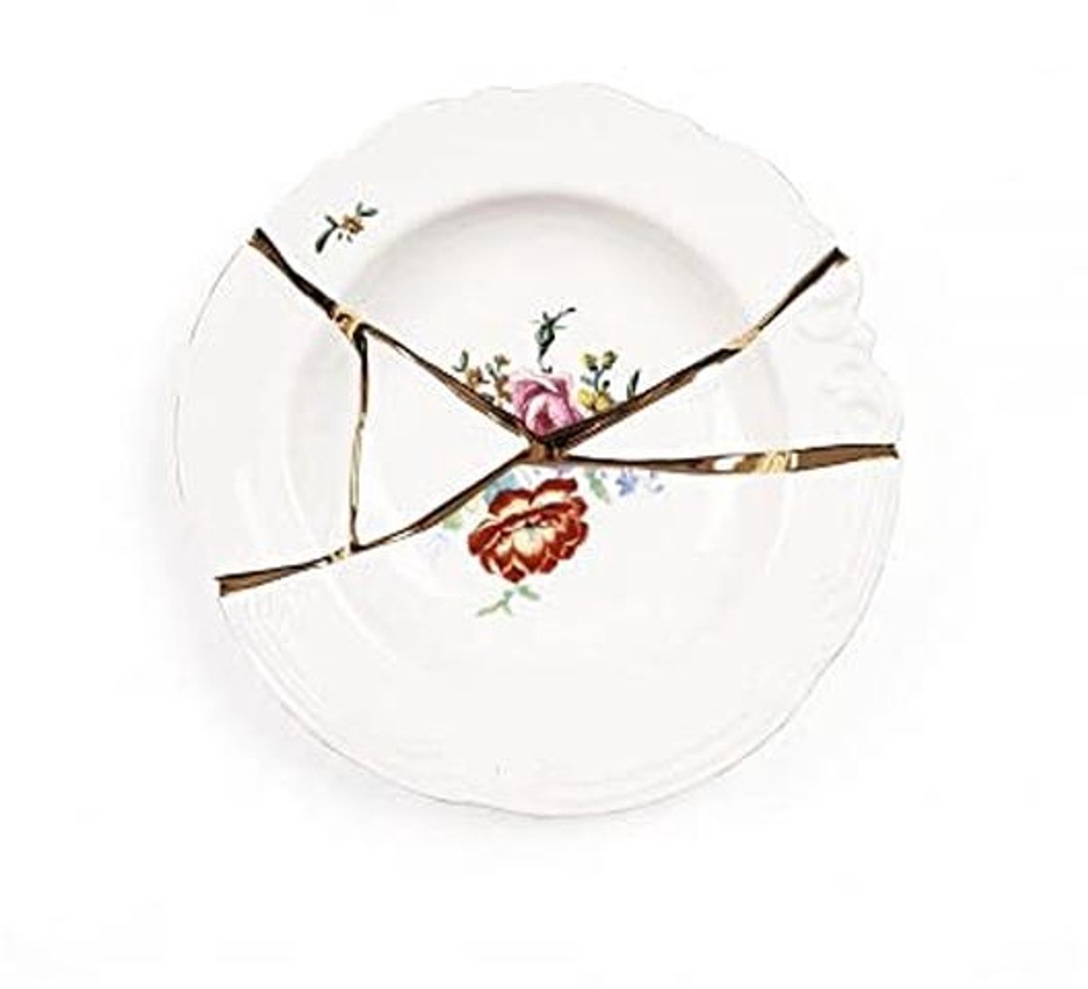 Porselein Soepbord met Kintsugi Design - Uniek en Elegant