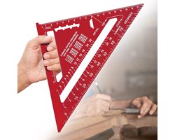 Carpenter's Speed Square metrische driehoekliniaal 7 inch - Rood