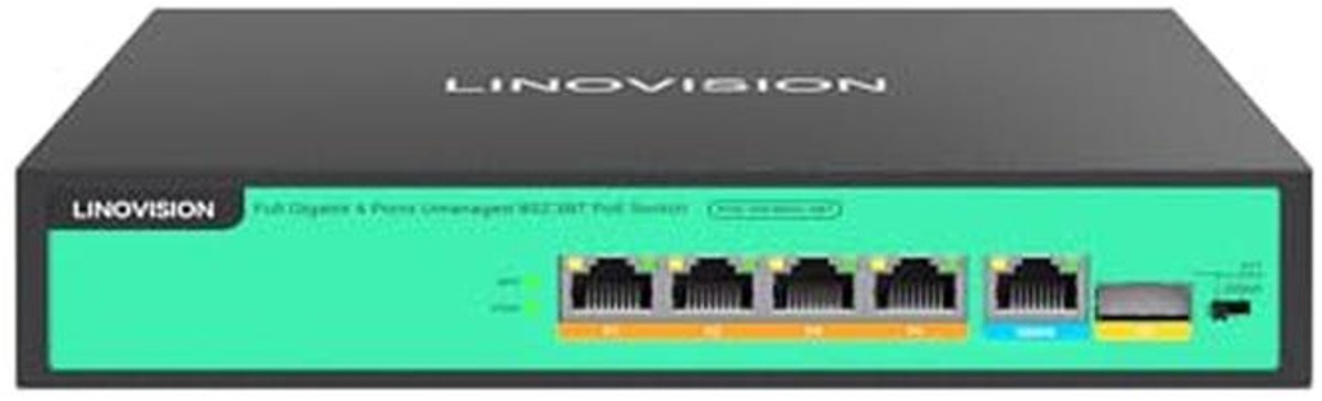 4-Port Full Gigabit PoE++ Switch met 90W Poorten en Gigabit Uplink