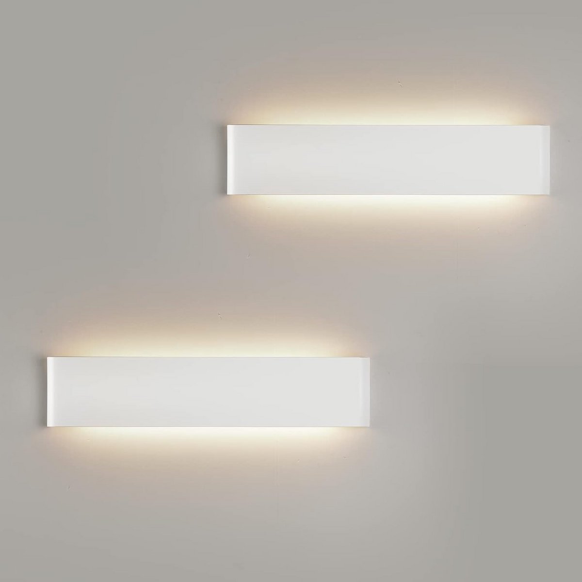 Set van 2 Moderne LED Wandlampen Binnen - Up Down Verlichting 24W 3000K Warm Wit voor Woonkamer, Hal en Slaapkamer