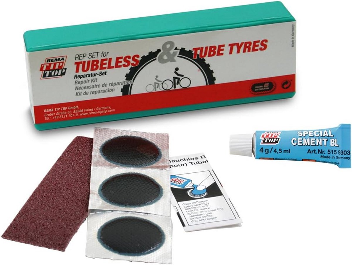 Reparatieset voor Binnenbanden en Tubeless Banden Fiets & Auto