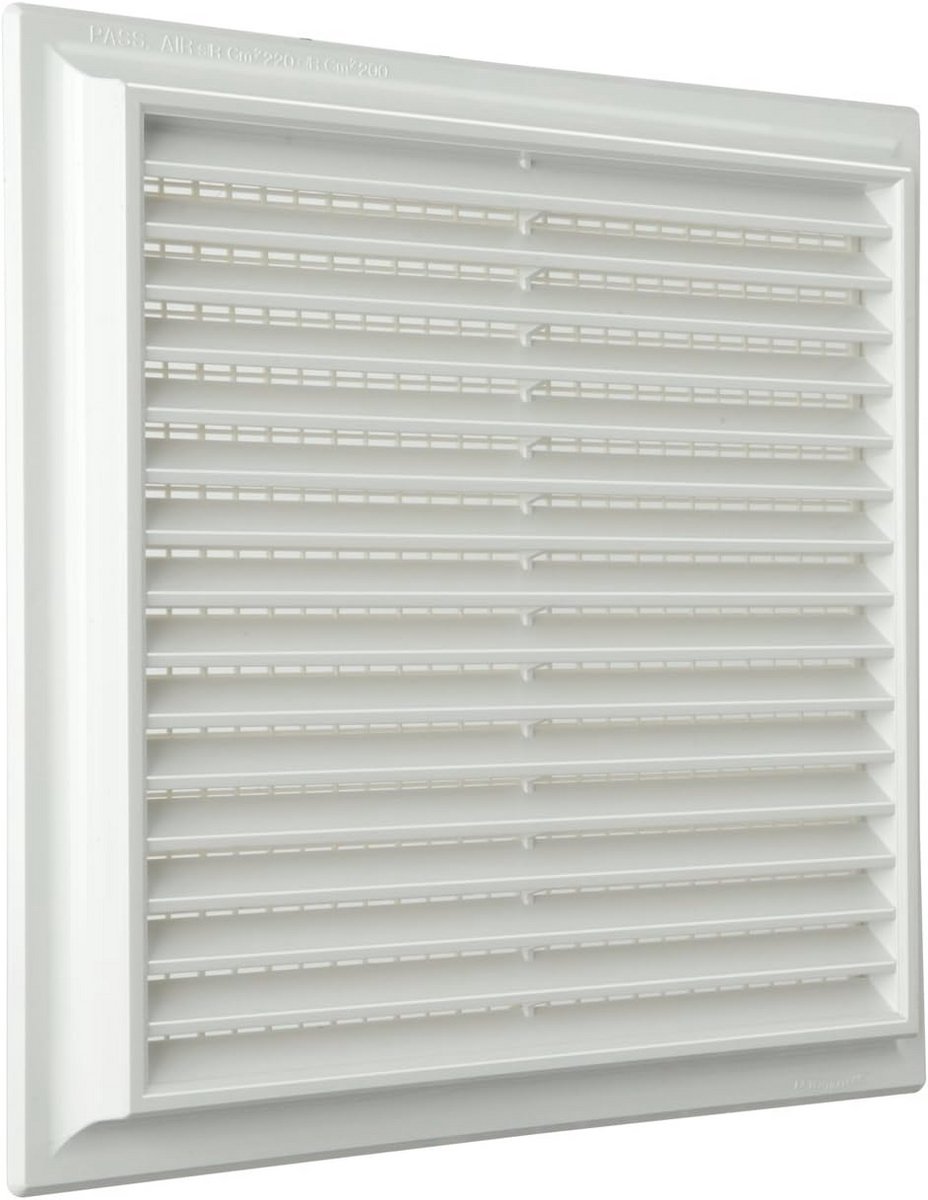 Vierkant Kunststof Ventilatie Roosters Wit 240x240mm - Ontluchting Rooster