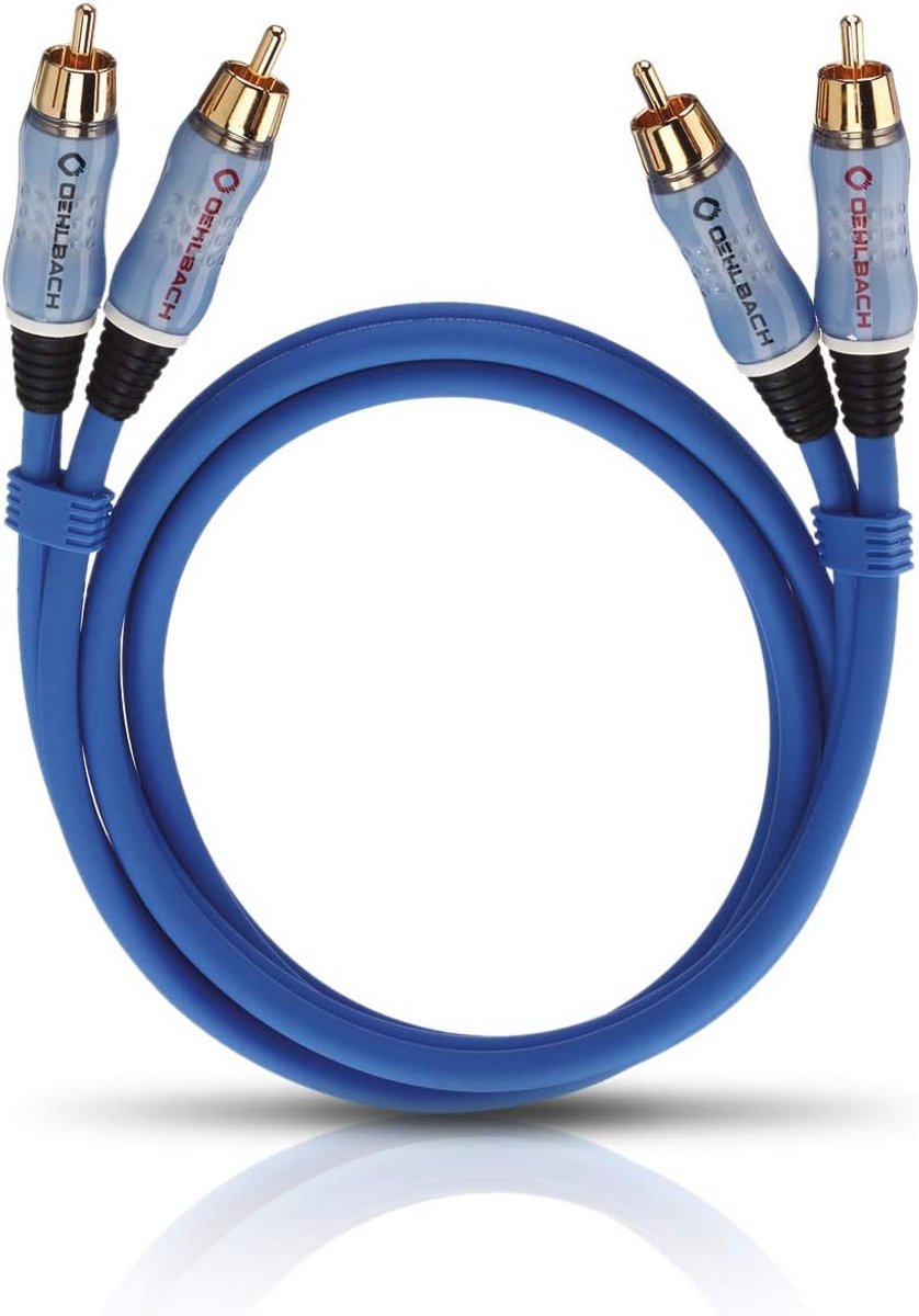 Stereo audiokabel RCA-kabelset voor cd-speler en versterker - 2m - effectieve afscherming & OFC koper