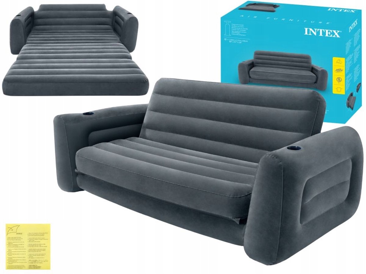 Intex 2-persoons luchtbed bank 203x231x66 cm - model 66552