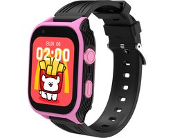 DrPhone KidsTimeX14 – 4G Kinder Smartwatch met GPS - WhatsApp – Videobellen – Bluetooth – Hotspot – SOS – Nederlandse Mobiele App - Camera & 1.83” HD Touchscreen – Simkaart Slot - IP67 Waterdicht - Roze/Zwart