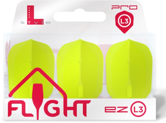 L-Style EZ L3 Neon Yellow - Dart Flights van Merkloos — afbeelding 3