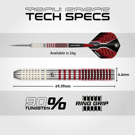 Winmau Team 360 Jack Johnson 90% - Dartpijlen van Merkloos — afbeelding 5