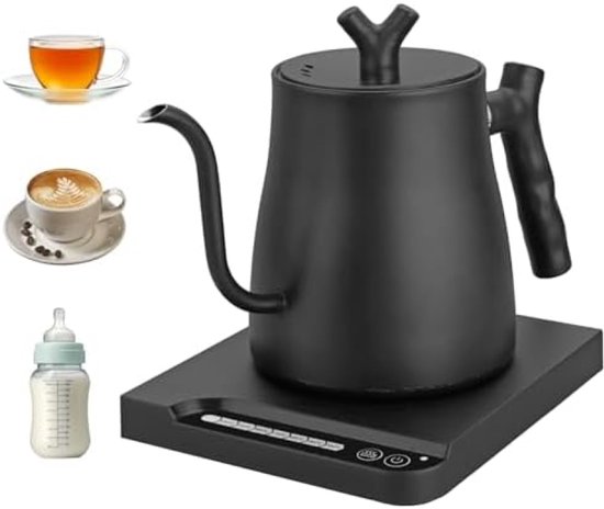 HOUH Roestvrijstalen Waterkoker, Koffie Water Waterkoker Zwanenhals Waterkoker Voor Koffie Keuken Thee Cafe