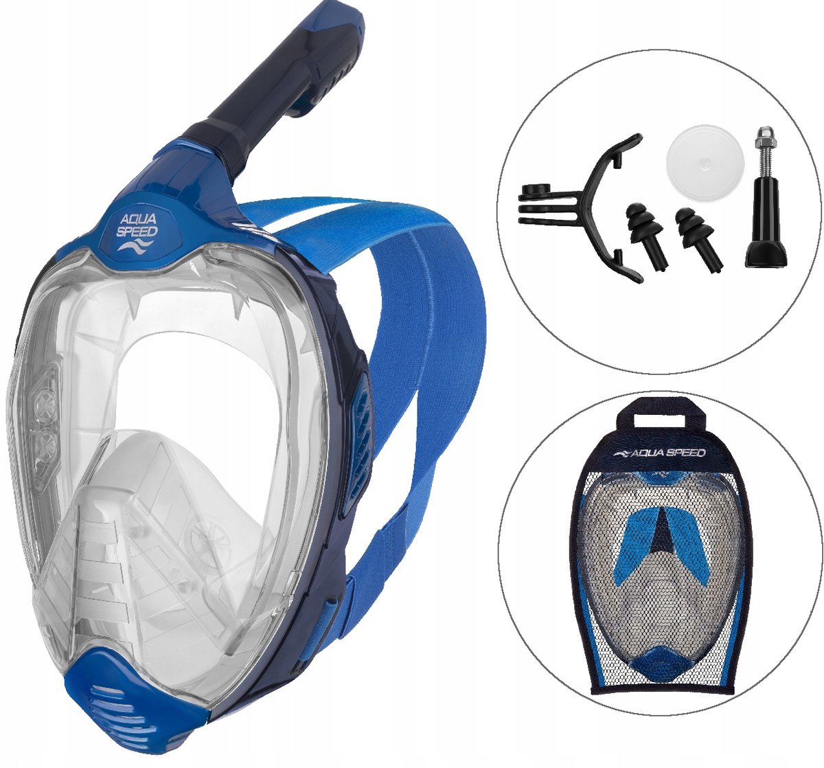 Aqua Speed Veifa ZX 01 Volledig Gezichtsmasker voor Snorkelen (S/M)