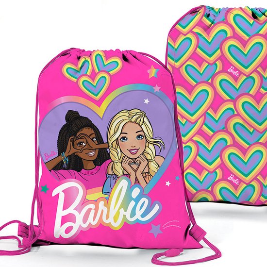 Sac de sport Barbie , Cœurs - Sac de natation - 37 x 30 cm - Polyester