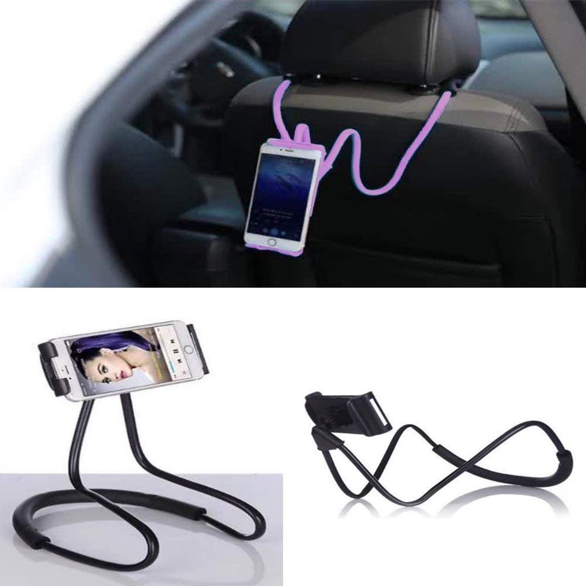 Unyqoos® Flexibele 360 Graden Draaibare Telefoonhouder voor Comfort en Gemak