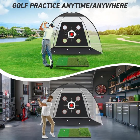 Unyqoos® Complete golftrainingsset met oefennet voor binnen en buitengebruik van unyqoos — afbeelding 2