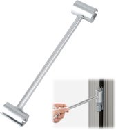Outil de réglage de charnière de porte 14-19 mm argenté - outil de réglage de charnière pour portes coupe-feu - compatible avec tous types de portes