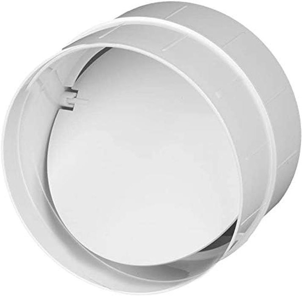 Diameter 100mm Rechte PVC Ventilatie Connector met Terugslagklep voor Ronde Buizen