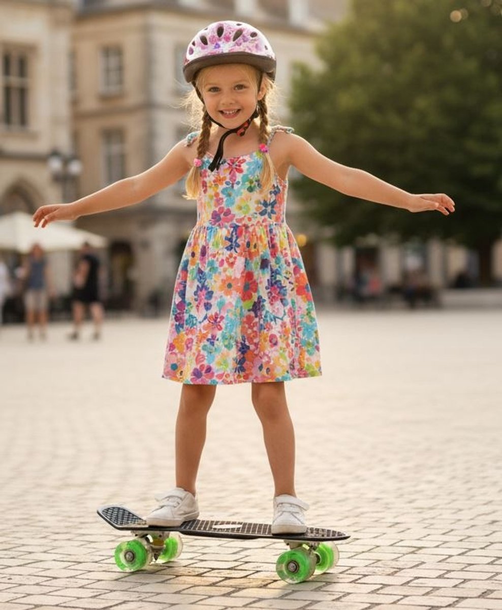 Sajan - Skateboard - LED - Penny board - Zwart-Groen - 22.5 inch - 56cm - Skateboard met Verlichting — afbeelding 6