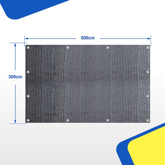 Outdoor tent- en campingmat - Geschikt voor luifel, caravan en camper - Ademend ontwerp, eenvoudig mee te nemen 300x500CM Blauw-grijs van Merkloos — afbeelding 2