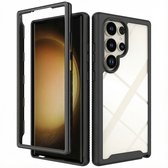 iMoshion Case Convient pour Samsung Galaxy S24 Ultra Case - iMoshion 360° Full Protective Case - Zwart / Transparent