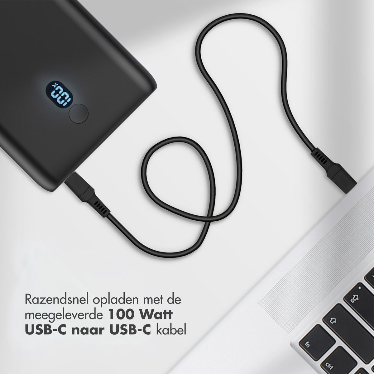 imoshion Powerbank 20000 mAh Snellader 100W Zwart - afbeelding 3