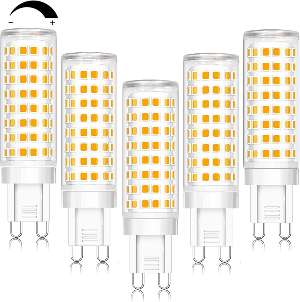 Dimbare G9 LED-lampen 10W Warm Wit 2700K, Vervanger 100W Halogeen, 360 Graden Licht, Set van 5