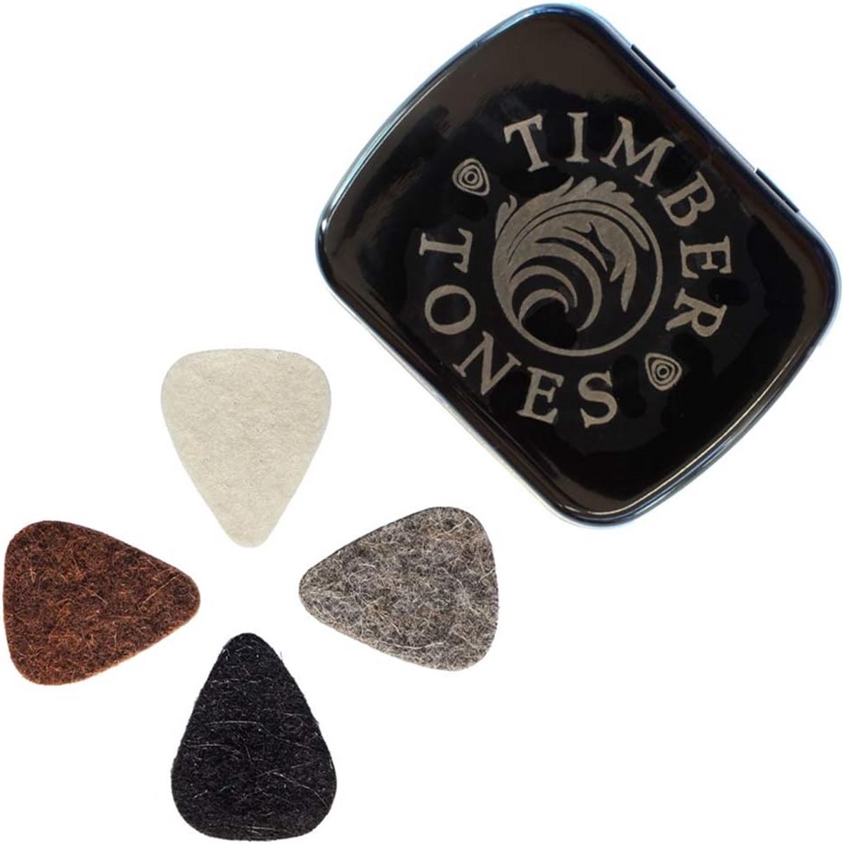 Set van 4 Vilt Plectrums voor Ukulele - Verschillende Diktes en Materialen