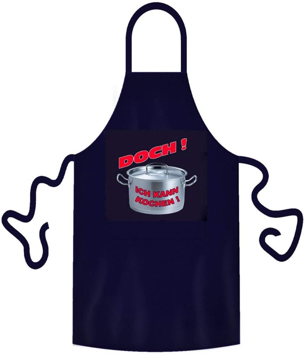 Donkerblauw BBQ Schort voor Mannen - Waterafstotend Keukenschort voor Grillen & Koken