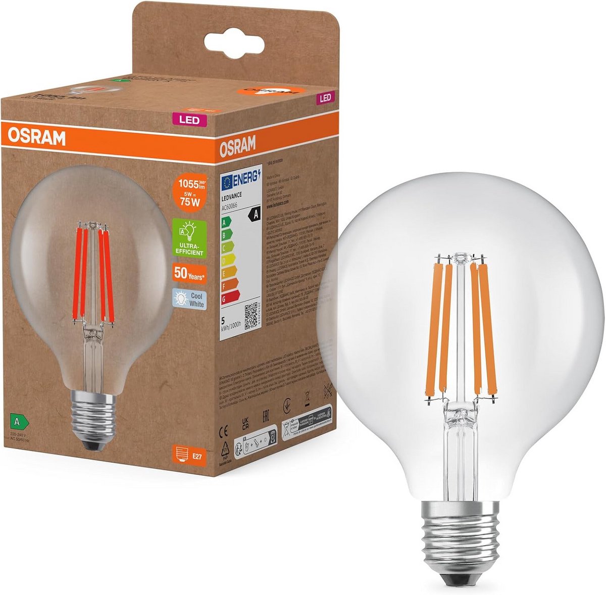 Decoratieve LED Lamp in Edison Stijl met Zichtbare Gloeidraad E27 Warm Wit