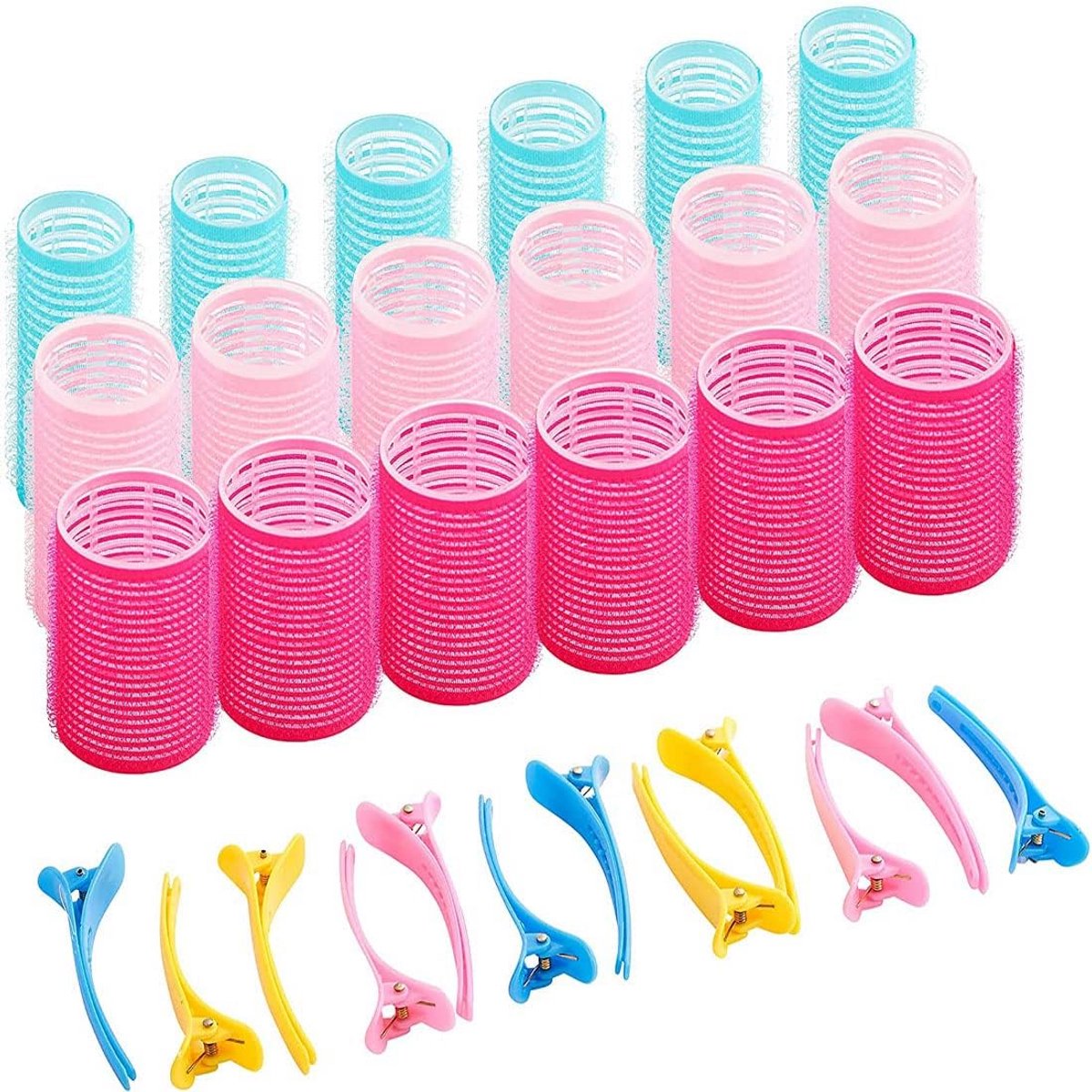 Haarrollers Set 30 Stuks inclusief Eendenbek Clips voor Volume en Krullen