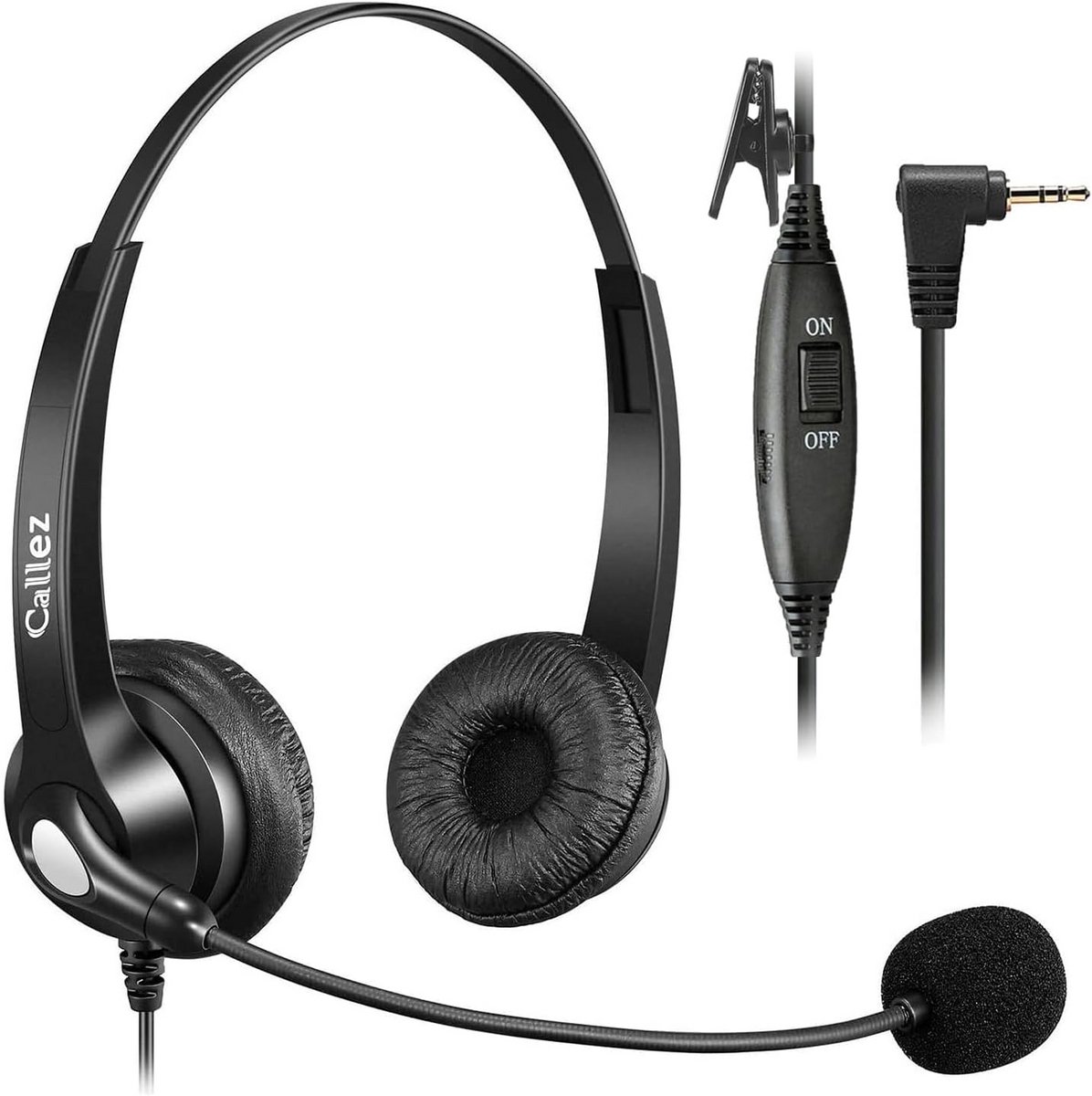 Professionele 2,5 mm Headset met Noise Cancelling Microfoon voor Vaste Telefoon