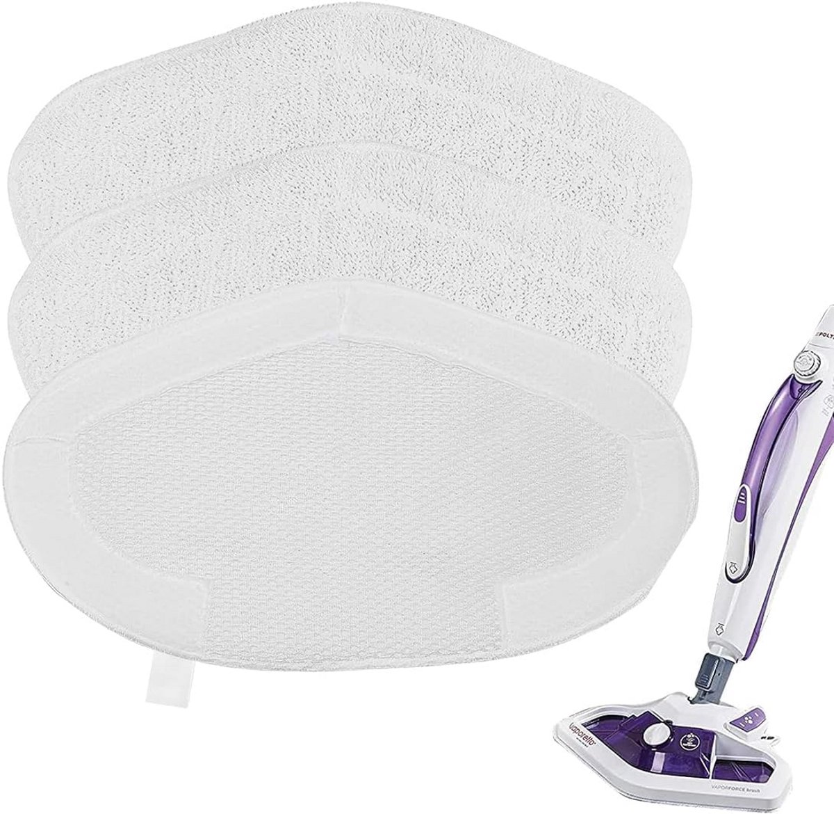 Set van 3 wasbare en herbruikbare microvezel dweilen voor stoomreinigers