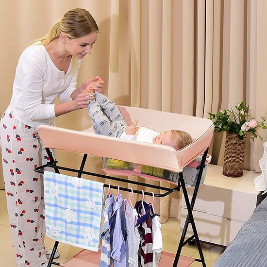 Opvouwbare Luiertafel met Badje 2-in-1 voor Baby's - Draagbaar en Ergonomisch — afbeelding 2