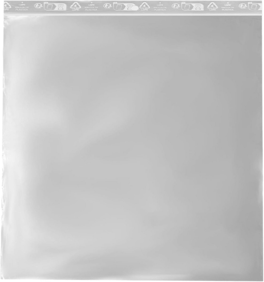 50x Transparante hersluitbare zakken (40x40 cm) met ophanggat - Ziplock opbergzakken
