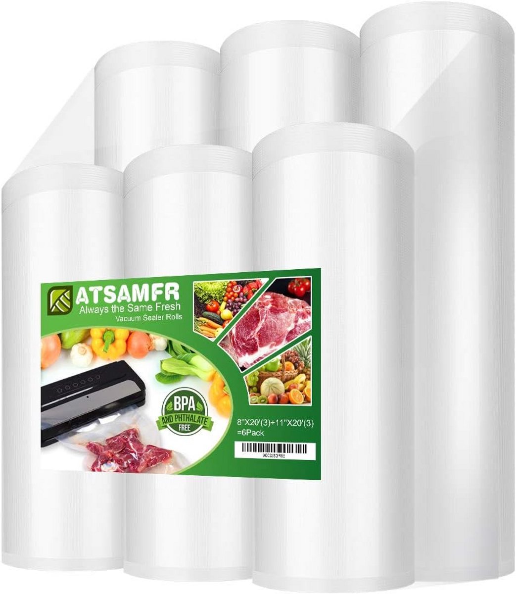 Vacumeerzakken Rollen Set van 6 - Geschikt voor Vacumeermachine en Sous Vide - BPA-vrij