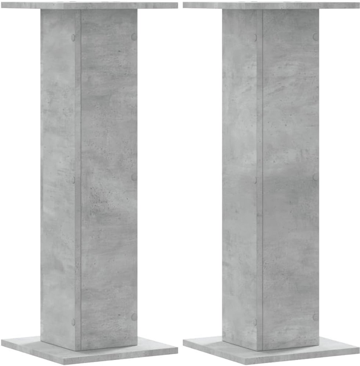 Set van 2 Stevige Luidsprekerstandaards - 80 cm Hoog - Betonlook Grijs