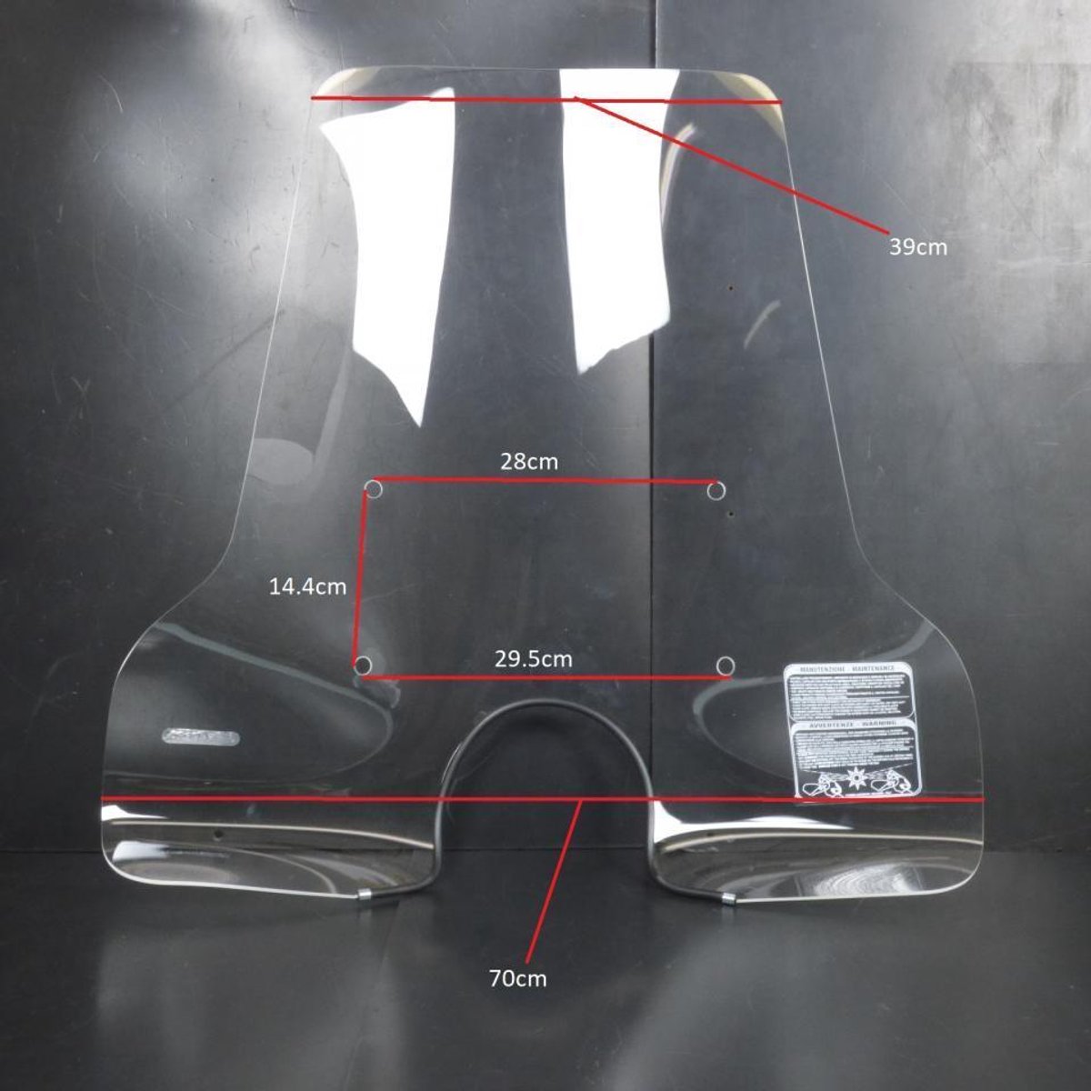 Bulle et saut de vent Fabbri pour Scooter Piaggio 125 Liberty 2T Rst 2004 à 2012 2135/A / H70cmXL40/60cm Neuf