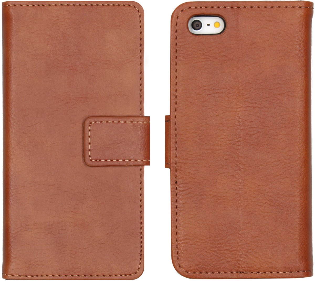 imoshion Hoesje - Geschikt voor Apple iPhone 5s / SE (2016) / 5 - Luxe Bookcase - Bruin