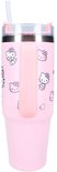 Roze drinkbeker met Hello Kitty print, inclusief rietje.